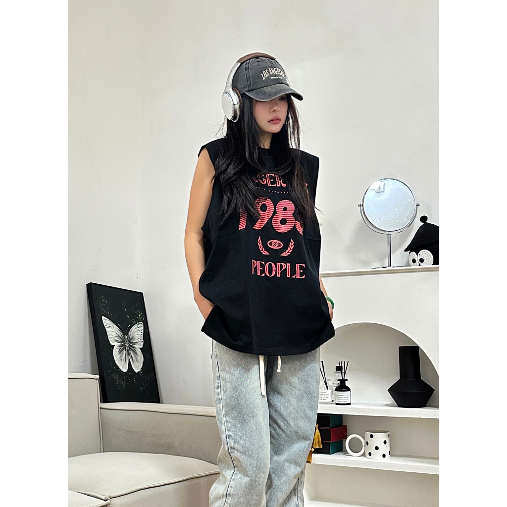 Áo TankTop Nam Nữ RedLabel In Họa Tiết 1983, Áo Ba Lỗ Sát Nách Nam Nữ Cotton Cá Tính TT3