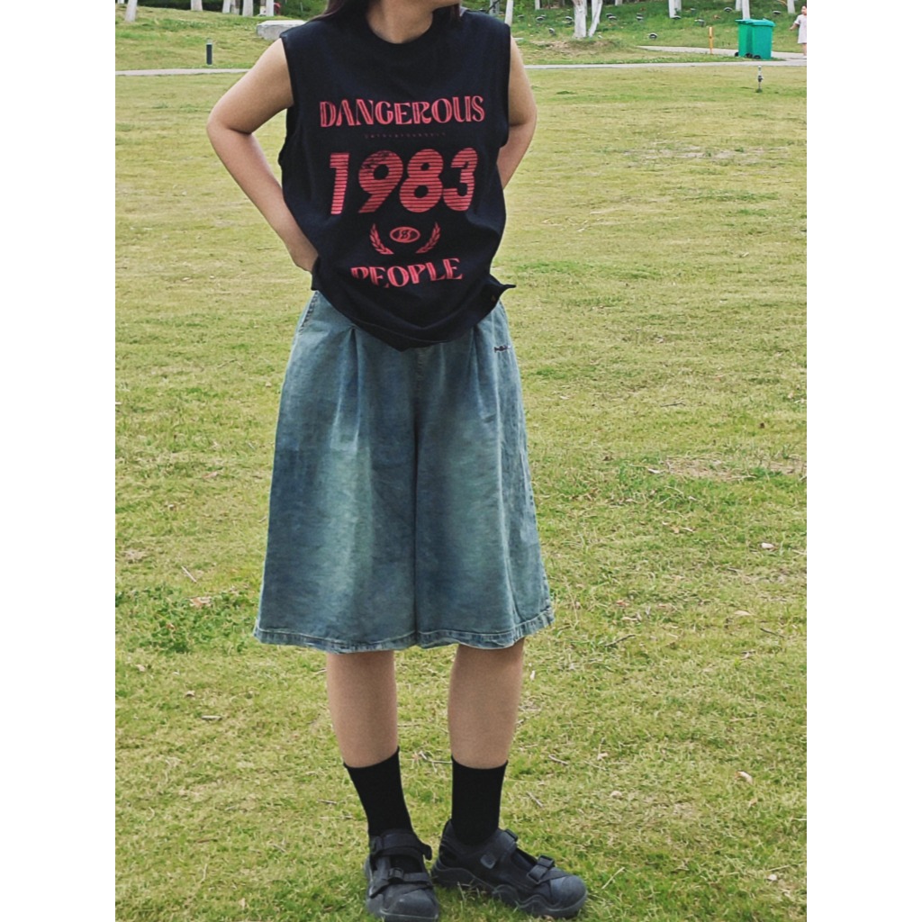 Áo TankTop Nam Nữ RedLabel In Họa Tiết 1983, Áo Ba Lỗ Sát Nách Nam Nữ Cotton Cá Tính TT3