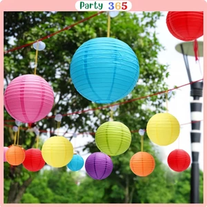 Đèn Lồng Tròn Giấy Lụa Phong Cách Nhật Bản, Trang Trí Trường Học, Quán Cafe , Siêu Thị ,Lễ Tết,...