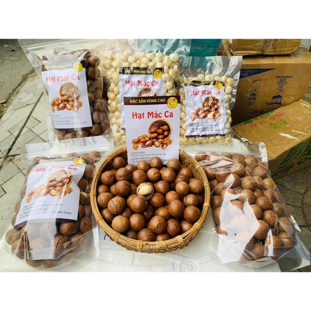 500gr Hạt Macca Lai Châu nhà trồng size A (hạt macca sấy nứt vỏ,hạt đều đẹp giòn,thơm,không hôi dầu)