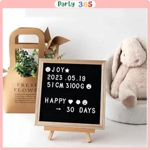 Bảng Gỗ Ghép Tên 25x25cm Trang Trí Sinh Nhật, Đám Cưới Phong Cách Hàn Quốc
