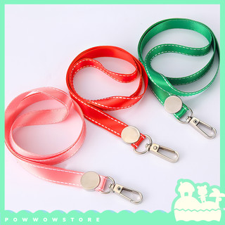 [Sẵn VN] Dây Đeo Thẻ Nhân Viên Vải Canvas 45*1.5cm Phong Cách Hoạ Tiết Viền Trơn Đơn Giản Nhiều Màu Sắc