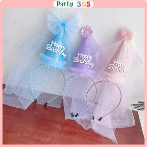Bờm Tóc Sinh Nhật Hình Bánh Gato Siêu Dễ Thương Phong Cách Hàn Quốc