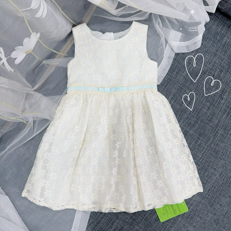 Váy Bé Gái Công Chúa Voan 2 Lớp C1010 Thêu Hoa Xinh Xắn Nhẹ Nhàng Size 2-10Y (10-30kg)