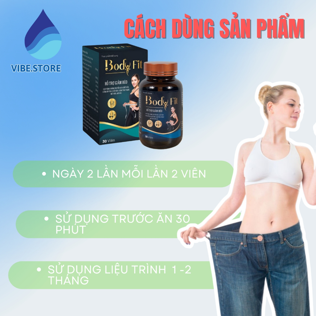 Viên uống giảm cân Body Fit giảm nhanh an toàn hiệu quả giảm 8-12kg sau 1 liệu trình, hộp 30 viên