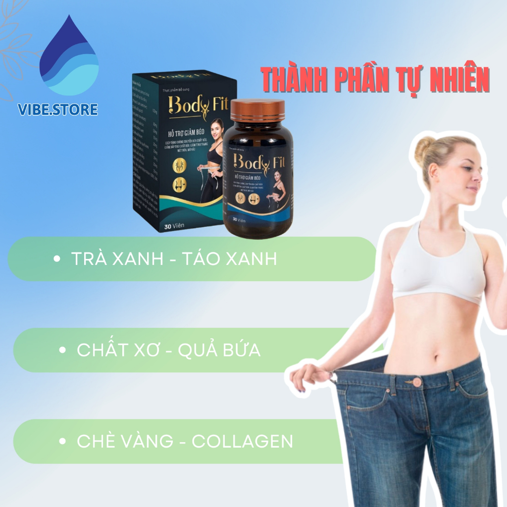 Viên uống giảm cân Body Fit giảm nhanh an toàn hiệu quả giảm 8-12kg sau 1 liệu trình, hộp 30 viên