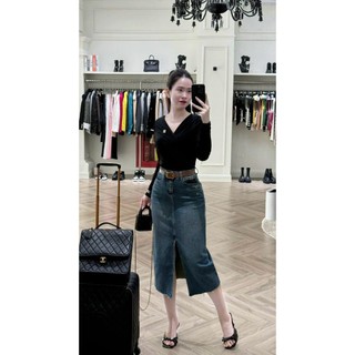 Áo Nhúng Xoắn KIm Cương Tay Dài Dáng Ôm