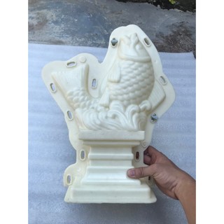 Khuôn đúc trụ đèn bê tông hình cá chép, cá chép phun nước chất liệu nhựa abs trang trí tường rào, trụ cổng, đài phun