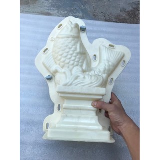 Khuôn đúc trụ đèn bê tông hình cá chép, cá chép phun nước chất liệu nhựa abs trang trí tường rào, trụ cổng, đài phun