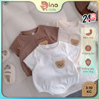 Body chip gấu dễ thương bé trai, bé gái -10kg. Bodysuit cho bé mặc đầy tháng, thôi nôi. Dino Kids
