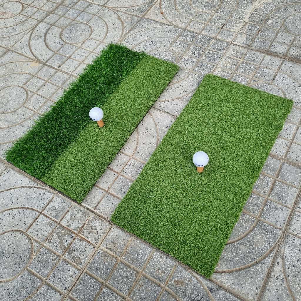 Thảm tập swing golf 2D Mini [30cm x 60cm]: kèm Tee cao su, Cỏ green ...