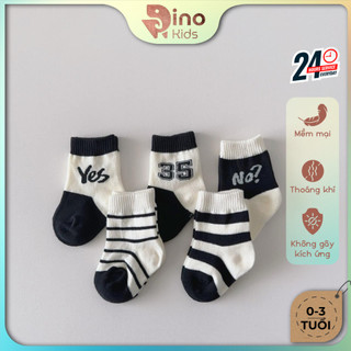 Tất vớ thể thao phong cách Hàn Quốc chống trơn trượt cho bé trai, bé gái 0-3 tuổi. Dino Kids