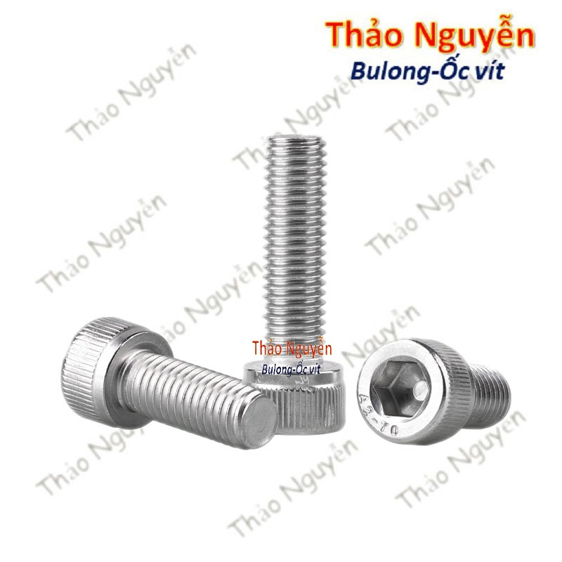 Set 10 con Ốc - Bulong Lục Giác Inox chìm đầu trụ có khía 304 M3 M4 M5 ...
