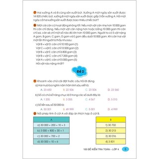 Sách - 100 Đề Kiểm Tra Toán 4 - Dùng Chung Cho 3 Bộ Sách Giáo Khoa Hiện Hành - ndbooks