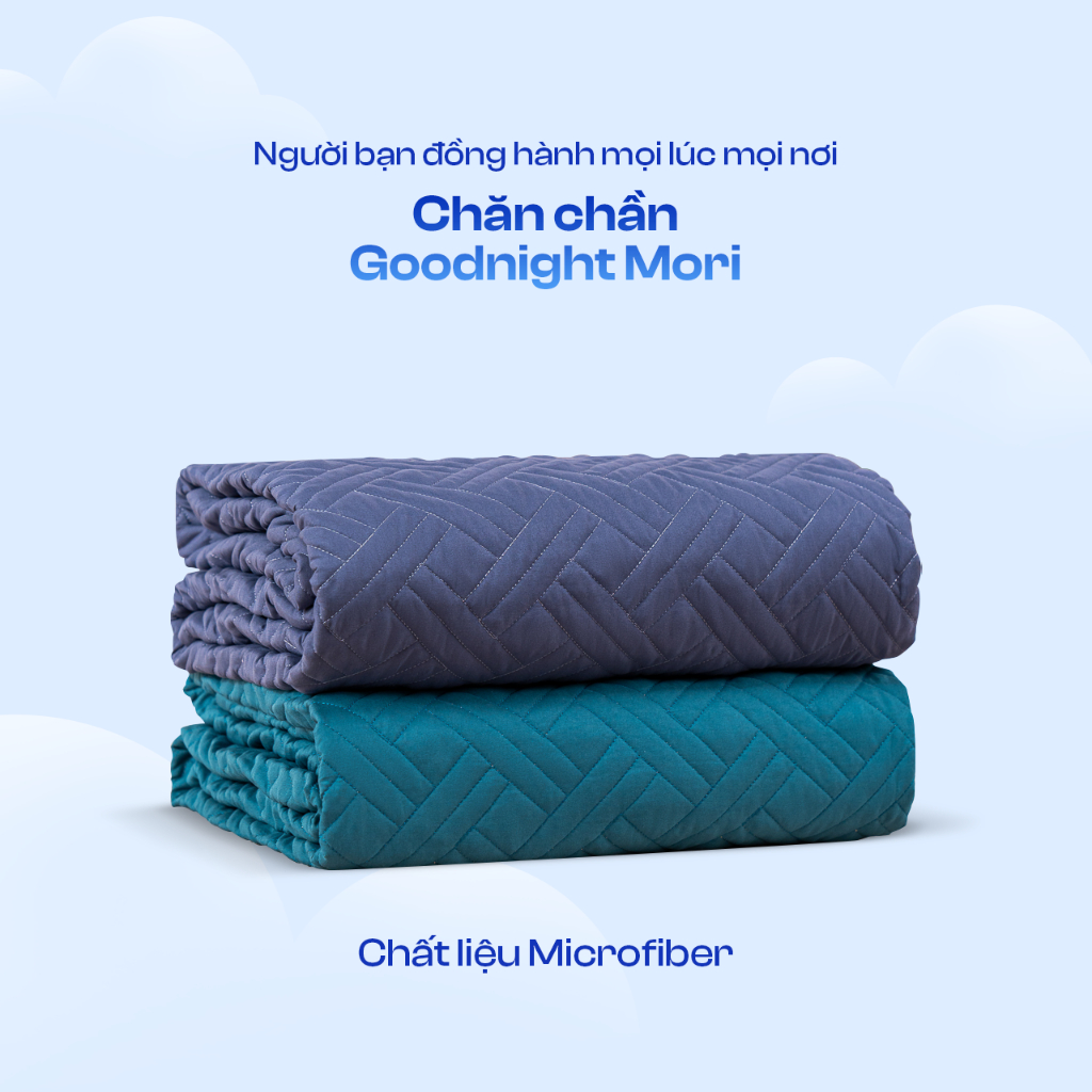 Ảnh Chăn Goodnight Mori Mềm Mịn Thoáng Mát, Màu Đơn Sắc Nhẹ Nhàng Kháng Khuẩn Tự Nhiên 160x200cm Vua Nệm 3