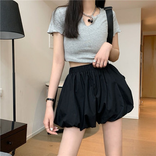 Quần bí ngô đính nơ hồng trắng đen siêu xinh VANISA Q17