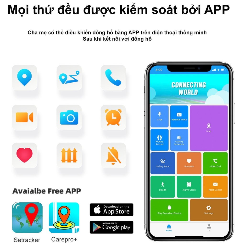 Đồng hồ thông minh trẻ em MT2-P68Plus gọi video 4G cho nam nữ trẻ em học Định vị Wifi Model mới dây silicon | BigBuy360 - bigbuy360.vn