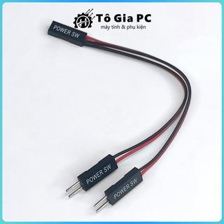 Dây cáp POWER SW chia nút nguồn PC 1 ra 2 công tắc máy tính để bàn nút mở bên ngoài giữ nguyên nút nguồn trên case