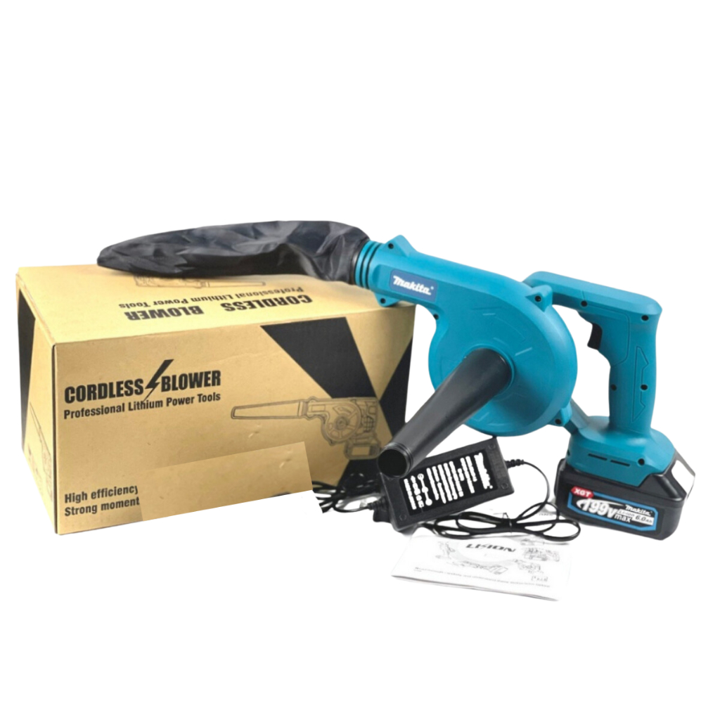 Máy thổi bụi cầm tay dùng pin Makita 199v, máy thổi hút bụi cầm tay công suất lớn 680W vệ sinh đa năng thổi khỏe sạch sẽ