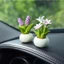 Bình hoa làm từ đá nhân tạo mini trang trí bàn làm việc, tủ sách, quà tặng, tiểu cảnh, taplo ô tô