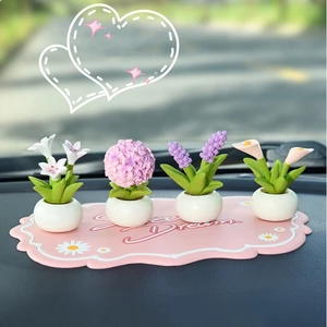 Bình hoa làm từ đá nhân tạo mini trang trí bàn làm việc, tủ sách, quà tặng, tiểu cảnh, taplo ô tô