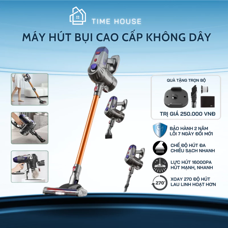 Máy hút bụi cầm tay không dây đa năng, hút bụi gia đình mini sạc pin siêu nhẹ, công nghệ nhật lực hút siêu mạnh — ảnh 1