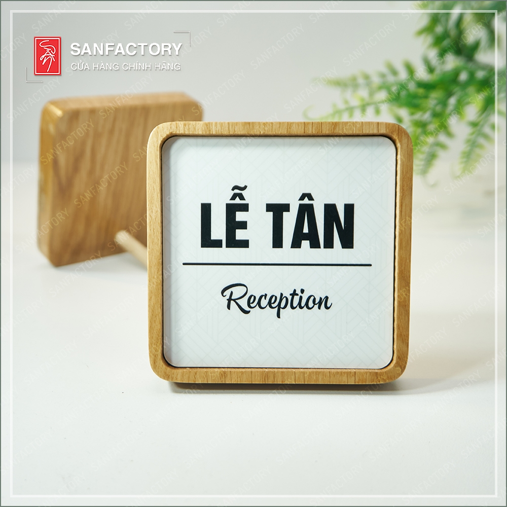 Bảng để bàn Lễ Tân, Đặt Bàn, Bàn Đã Đặt, Reserved – Bảng gỗ mini SAN-DB06