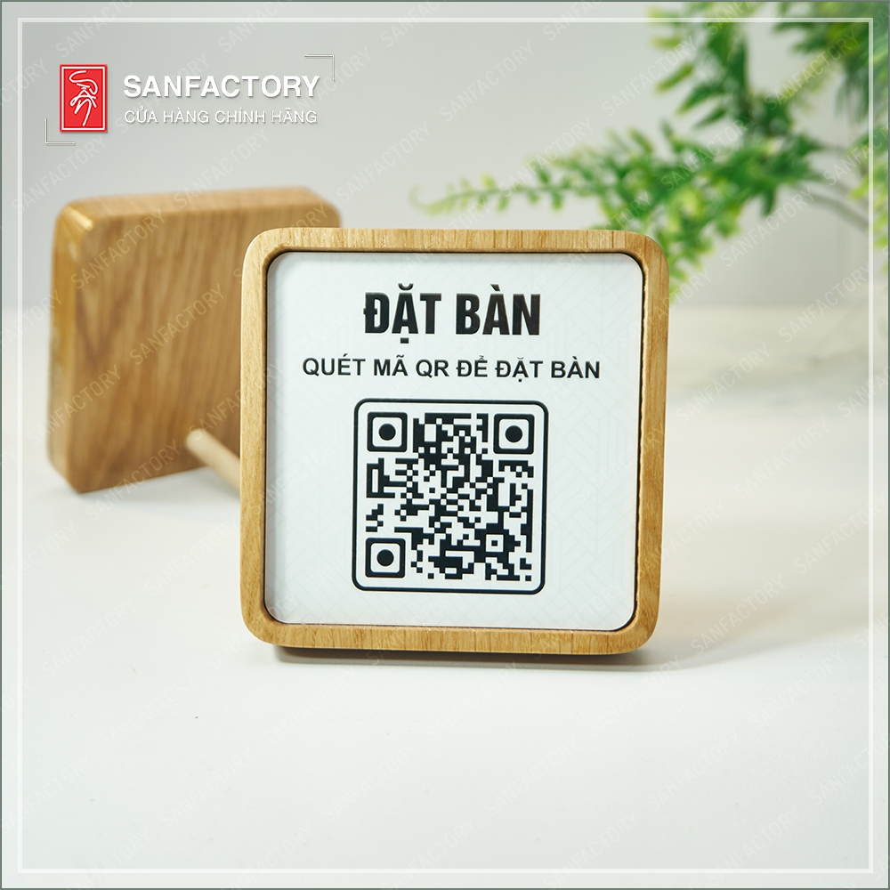 Bảng để bàn Lễ Tân, Đặt Bàn, Bàn Đã Đặt, Reserved – Bảng gỗ mini SAN-DB06