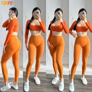 Áo Tập Dài Tay Croptop Nhún Ngực Onfit Nữ Tập Gym Pilates, Yoga, Pickleball OnDevide Long Sleeve AOW24001