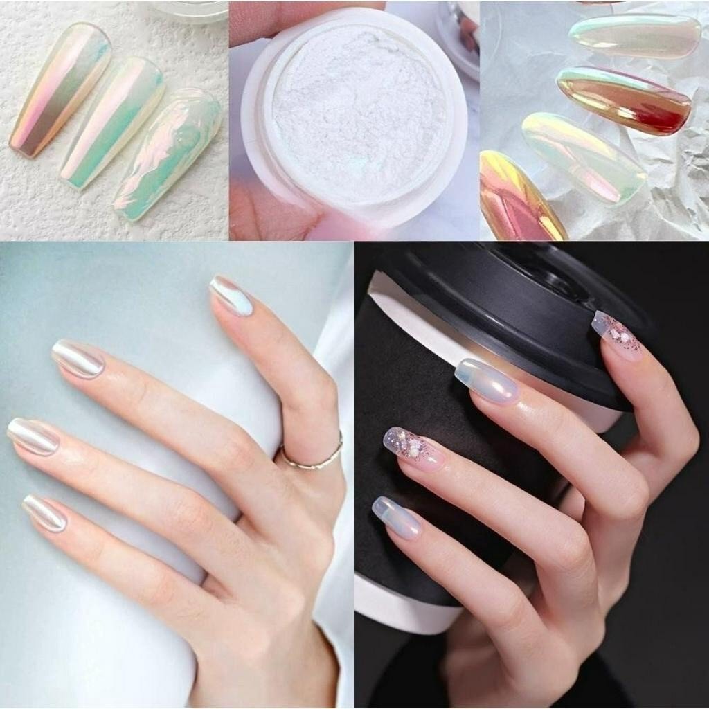 [GIÁ RẺ] Tráng gương ngọc trai tặng kèm chổi tán làm nail - nail