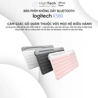 Bàn phím không dây Bluetooth Logitech K580 - Kết nối đa thiết bị, mảnh gọn, PC/ iPad
