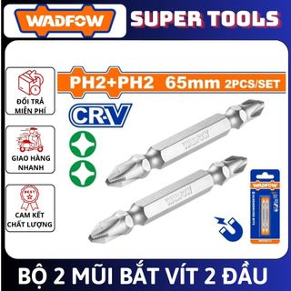 ĐỒ NGHỀ WADFOW Bộ 2 Mũi bắt vít 2 đầu PH2+PH2  65mm WSV0K12