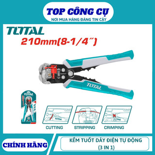 ĐỒ NGHỀ TOTAL Kềm tuốt dây điện tự động 3 IN 1 ( tước - cắt - uốn ) THT15246