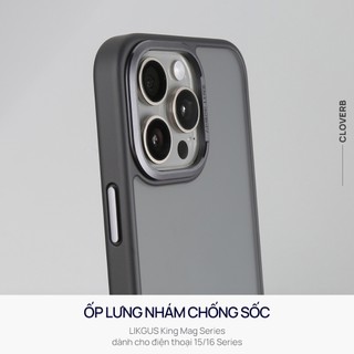 Ốp Lưng Nhám Likgus King cho iPhone 15 Pro Max Chống Sốc Chống Trượt