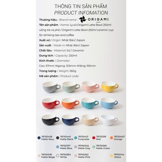 New 2024 Ly sứ Origami Latte Bowl 250ml