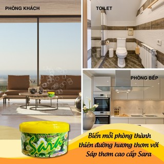 Sáp thơm khử mùi phòng Sara 75g 2 nắp đa năng - SPCa000024