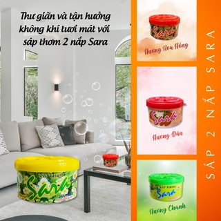 Sáp thơm khử mùi phòng Sara 75g 2 nắp đa năng - SPCa000024