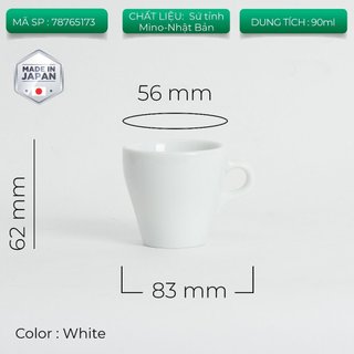 [ORIGAMI JAPAN] Volcano Ly sứ Origami Espresso Cup 90ml uống trà cà phê
