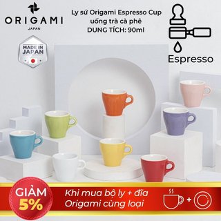 [ORIGAMI JAPAN] Volcano Ly sứ Origami Espresso Cup 90ml uống trà cà phê