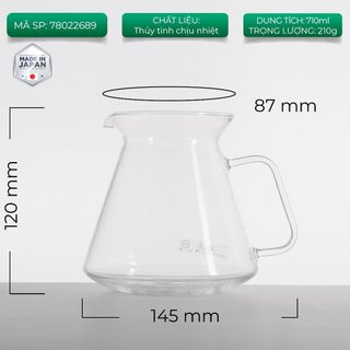 [ORIGAMI JAPAN] Bình thủy tinh ORIGAMI x HARIO 710ml