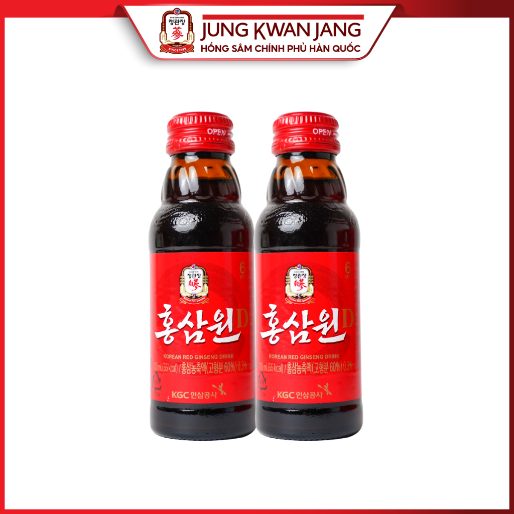 Ảnh Combo 2 Chai Nước Uống Tăng Lực Hồng Sâm Won KGC Jung Kwan Jang (2 chai x 100ml) 1