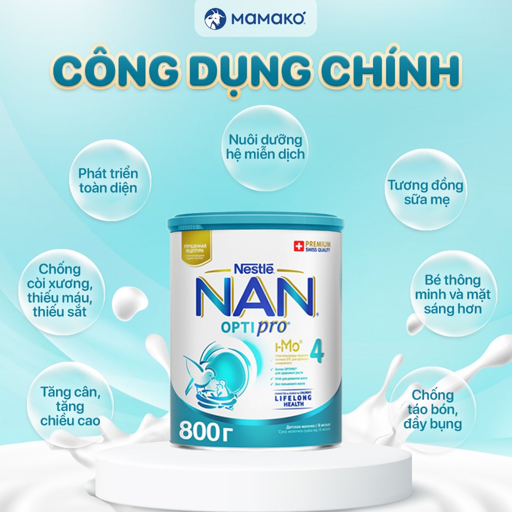 Ảnh Sữa Nan Nga HMO Optipro Số 4 Mamako Bổ Sung Dinh Dưỡng Cho Bé >18M Hộp 800g 3