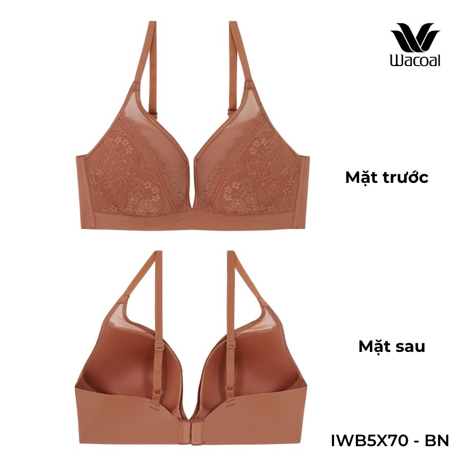 Áo lót Wacoal IWB5X70 Eco Beauty không gọng, mút mỏng 1cm nâng nhẹ thoải mái khoét sâu deep V - WB5X70