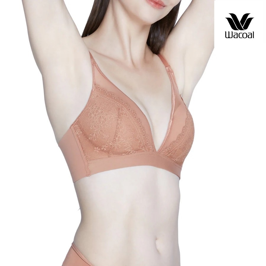 Áo lót Wacoal IWB5X70 Eco Beauty không gọng, mút mỏng 1cm nâng nhẹ thoải mái khoét sâu deep V - WB5X70