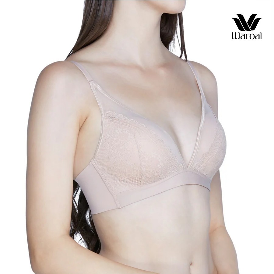 Áo lót Wacoal IWB5X70 Eco Beauty không gọng, mút mỏng 1cm nâng nhẹ thoải mái khoét sâu deep V - WB5X70