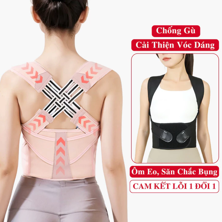 Đai Chống Gù Lưng Bảo Vệ Vòng 1 Hỗ Trợ Tập Luyện Andego Lỗi 1 Đổi 1. Đai Định Hình Lưng Chống Gù Nữ