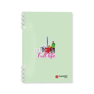 Sổ Lò Xo Kẻ Ngang 2 Đầu B5 TUANVIET BOOKS 200 trang FOOD LIFE 70gsm