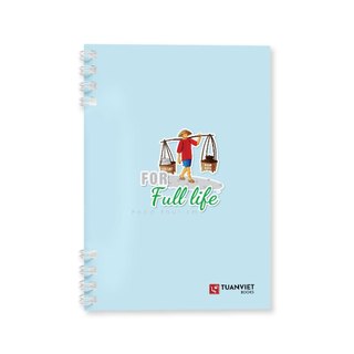Sổ Lò Xo Kẻ Ngang 2 Đầu B5 TUANVIET BOOKS 200 trang FOOD LIFE 70gsm