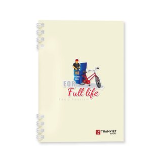 Sổ Lò Xo Kẻ Ngang 2 Đầu B5 TUANVIET BOOKS 200 trang FOOD LIFE 70gsm