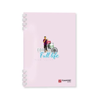Sổ Lò Xo Kẻ Ngang 2 Đầu B5 TUANVIET BOOKS 200 trang FOOD LIFE 70gsm